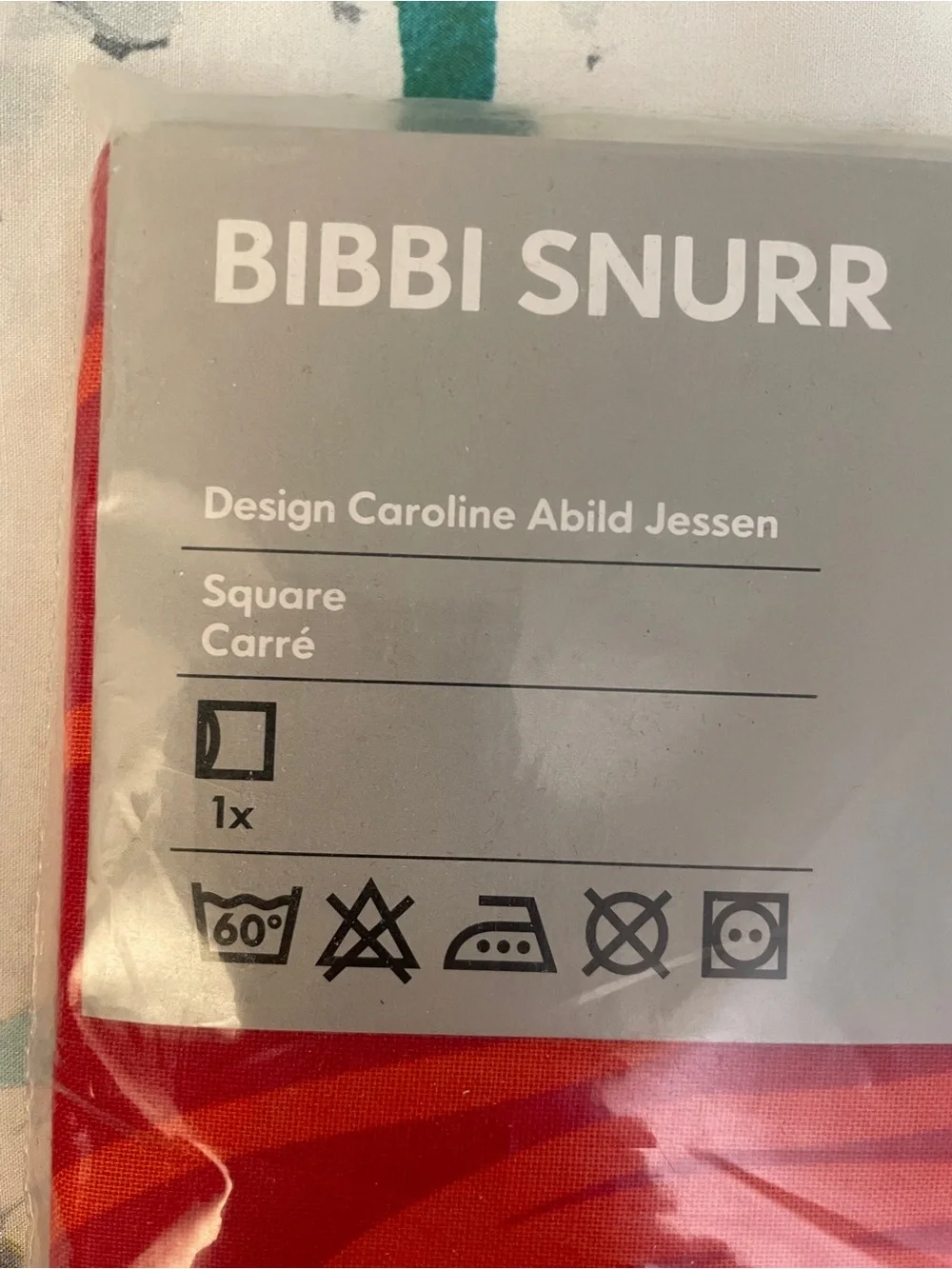 IKEA BIBBI SNURR Red & Orange Concentric Pattern Euro Pillow Sham 26” x 26”